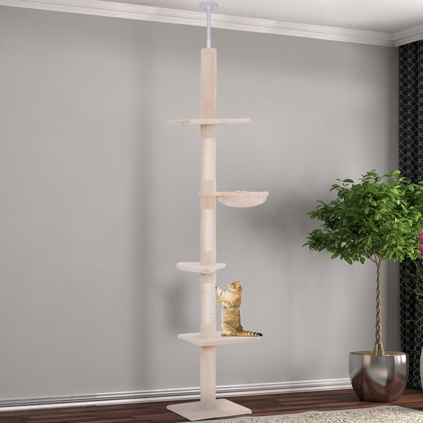 102" Adjustable Height Floor to Ceiling Cat Tree